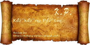 Kökény Péter névjegykártya